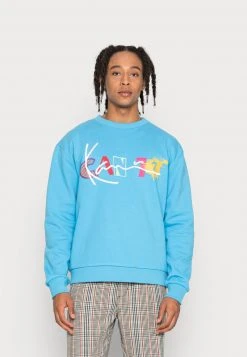 Besorgen 😀 Karl Kani SIGNATURE PRINT CREW UNISEX - Sweatshirt - Blue 🌟