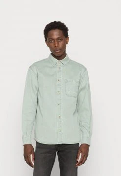 Aktion 🥰 Karl Kani CHEST SIGNATURE WASHED UNISEX - Hemd - Dark Mint ⭐