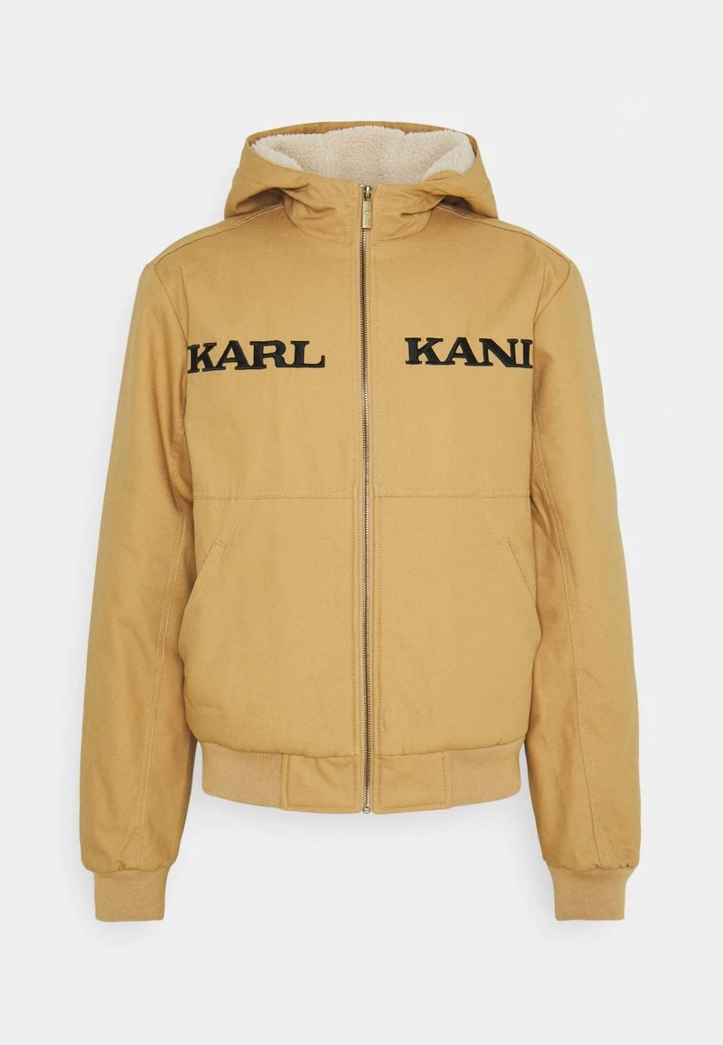 Rabatt ⭐ Karl Kani RETRO HOODED JACKET UNISEX - Kunstlederjacke - Sand 😉 3 Rabatt ⭐ Karl Kani RETRO HOODED JACKET UNISEX - Kunstlederjacke - Sand 😉