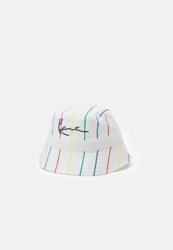 Bestpreis 👏 Karl Kani SIGNATURE PINSTRIPE BUCKET HAT UNISEX - Hut - White ✨