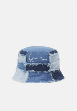Budget ⌛ Karl Kani SIGNATURE BLOCK BUCKET HAT UNISEX - Hut - Blue 😀