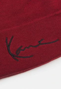 Budget 🛒 Karl Kani SIGNATURE BEANIE UNISEX - Mütze - Dark Red 🎁 -Karl Kani Verkäufe 182229f8d7ea44f299ed1d3b42236ddb