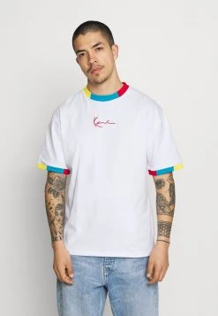 Neu 👍 Karl Kani SMALL SIGNATURE TEE UNISEX - T-Shirt Print - White ⭐