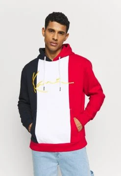 Auslauf 😍 Karl Kani UNISEX SIGNATURE BLOCK HOODIE - Kapuzenpullover - Red ⭐