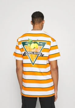 Bestes Angebot 🎉 Karl Kani SMALL SIGNATURE STRIPE TEE UNISEX - T-Shirt Print - Orange 🔔