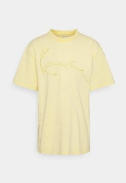 Am billigsten ⭐ Karl Kani SIGNATURE DESTROYED TEE UNISEX - T-Shirt Print - Light Yellow 👏
