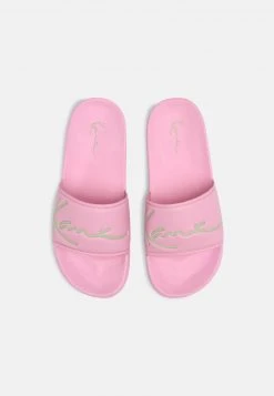 Neu ❤️ Karl Kani SIGNATURE POOL SLIDE - Pantolette Flach - Rose, Damen 🧨 -Karl Kani Verkäufe 271613854ee2464cada32a74a6084200