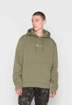 Großhandel 🔥 Karl Kani SMALL SIGNATURE ESSENTIAL HOODIE UNISEX - Sweatshirt - Military Green ✨