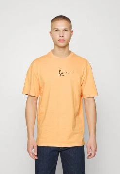 Schlussverkauf ⭐ Karl Kani SMALL SIGNATURE WASHED TEE UNISEX - T-Shirt Print - Light Orange ✨