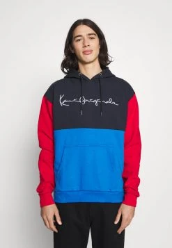 Neu 🔔 Karl Kani ORIGINALS BLOCK HOODIE UNISEX - Kapuzenpullover - Blue ✔️