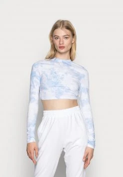 Bester Verkauf 🌟 Karl Kani SIGNATURE TIE DYE CROPPED - Langarmshirt - White, Damen 😍