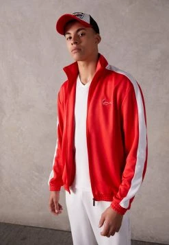 Bester Verkauf 🌟 Karl Kani CHEST SIGNATURE TRACKJACKET - Trainingsjacke - Red, Herren ❤️