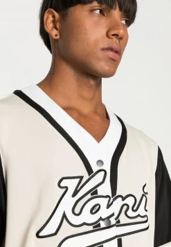 Blitzangebot ✔️ Karl Kani VARSITY BLOCK ⚾ BASEBALL UNISEX - T-Shirt Print - Light Sand/black/white ❤️ -Karl Kani Verkäufe 2c03e6f89d1941cf9f1b4c466024231d