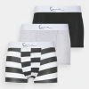 Rabatt 💯 Karl Kani SMALL SIGNATURE BOXER BRIEFS 3PACK - Panties - White/black/mottled Grey, Herren 👏