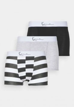 Rabatt 💯 Karl Kani SMALL SIGNATURE BOXER BRIEFS 3PACK - Panties - White/black/mottled Grey, Herren 👏