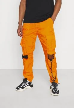 Besorgen 😀 Karl Kani SIGNATURE CRINCLE PANTS UNISEX - Cargohose - Orange ✨
