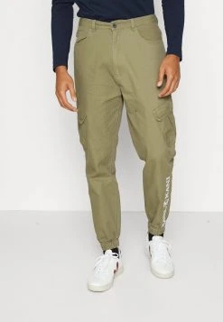 Rabatt ⭐ Karl Kani RETRO WASHED PANTS - Cargohose - Dark Green, Herren ✔️