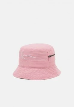 Budget ✨ Karl Kani SIGNATURE WASHED ZIP BUCKET HAT UNISEX - Hut - Rose 😍