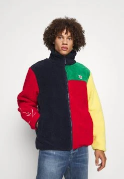 Am billigsten 😉 Karl Kani SIGNATURE BLOCK TEDDY JACKET UNISEX - Fleecejacke - Navy ✨