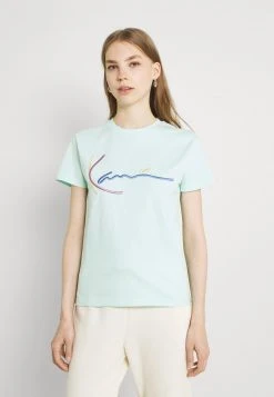 Budget ❤️ Karl Kani SIGNATURE TEE - T-Shirt Print - Mint, Damen 🌟