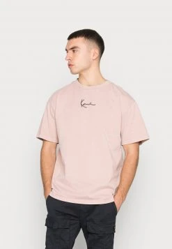 Beste Bewertungen von 🔔 Karl Kani SMALL SIGNATURE WASHED TEE - T-Shirt Basic - Rose, Unisex 🔔