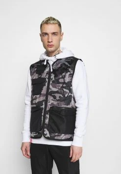 Bestpreis 🌟 Karl Kani SIGNATURE UTILITY VEST - Weste - Black, Herren 🎁
