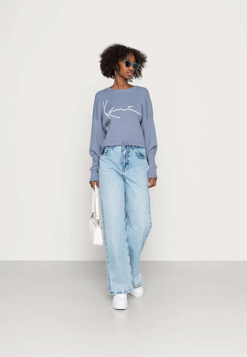 Schlussverkauf 👍 Karl Kani SIGNATURE CROP CREW - Strickpullover - Blue, Damen ⌛ 4 Schlussverkauf 👍 Karl Kani SIGNATURE CROP CREW - Strickpullover - Blue, Damen ⌛ – Bild 2