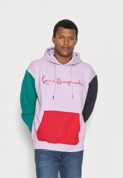 Brandneu 🔔 Karl Kani UNISEX ORIGINALS BLOCK HOODIE - Sweatshirt - Lilac 💯