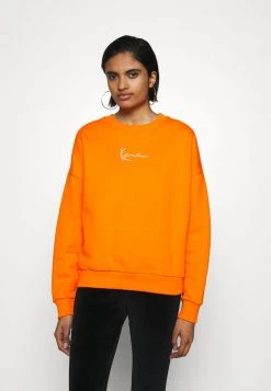 Bestes Angebot 🥰 Karl Kani SMALL SIGNATURE CREW - Sweatshirt - Orange, Damen 👏