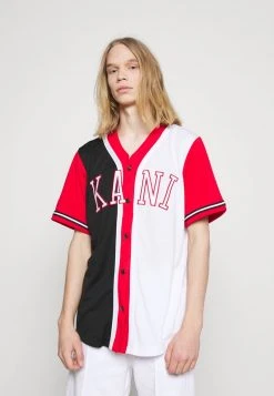 Bestes Angebot ⌛ Karl Kani COLLEGE BLOCK ⚾ BASEBALL ✔️ SHIRT - Hemd - Black, Herren 🎁