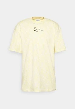 Besorgen 🔥 Karl Kani SMALL SIGNATURE LOGO TEE UNISEX - T-Shirt Print - Light Yellow 💯