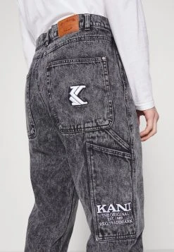 Budget ✨ Karl Kani RETRO MOON PANTS - 🌟 Jeans Relaxed Fit - Dark Grey, Herren 🔥 -Karl Kani Verkäufe 4df7f6e4fd2941b8afc12185c8820825