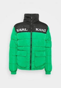 Schlussverkauf ✔️ Karl Kani RETRO BLOCK PUFFER JACKET UNISEX - Winterjacke - Black/green 😀 -Karl Kani Verkäufe 507f43c7473045f0823fe25794b6ba45