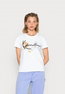 Rabatt 🔥 Karl Kani SIGNATURE FLOWER TEE - T-Shirt Print - White, Damen ⌛