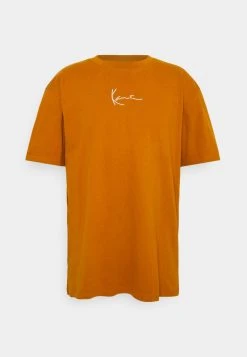 Rabatt ⌛ Karl Kani SMALL SIGNATURE ESSENTIAL TEE UNISEX - T-Shirt Basic - Cognac ✨