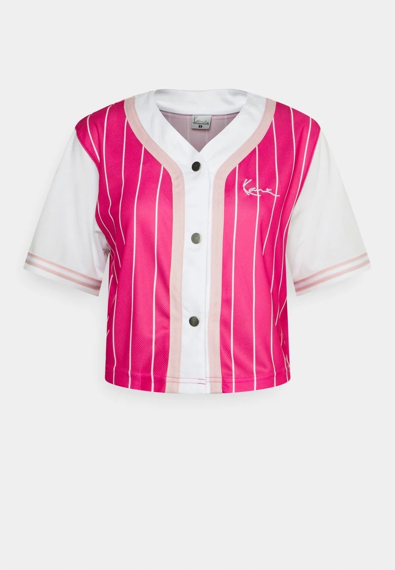 Neu 🥰 Karl Kani CHEST SIGNATURE PINSTRIPE ⚾ BASEBALL - Sweatjacke - Pink, Damen ✔️ 3 Neu 🥰 Karl Kani CHEST SIGNATURE PINSTRIPE ⚾ BASEBALL - Sweatjacke - Pink, Damen ✔️