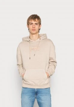 Billig 🔥 Karl Kani SIGNATURE BOX HOODIE UNISEX - Kapuzenpullover - Taupe 🎉