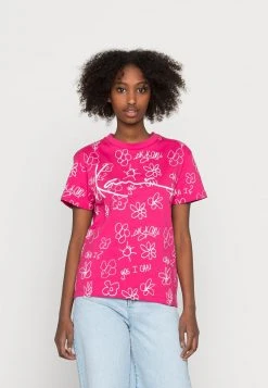 Am billigsten ❤️ Karl Kani SIGNATURE FLOWER TEE - T-Shirt Print - Pink, Damen 🌟