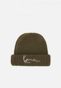 Besorgen ❤️ Karl Kani SIGNATURE FISHERMAN BEANIE UNISEX - Mütze - Olive 💯