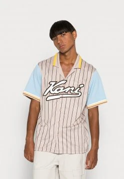 Besorgen 🌟 Karl Kani VARSITY ⚾ BASEBALL SHIRT UNISEX - Hemd - Light Sand 🧨