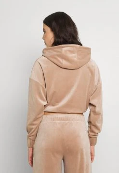 Aktion ⌛ Karl Kani SMALL SIGNATURE CROP VELVET HOODIE - Kapuzenpullover - Dark Sand, Damen 💯 -Karl Kani Verkäufe 65a3e9ad1ed94d5d89bdb297c8af136b