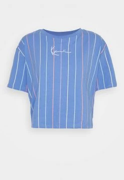 Budget ✨ Karl Kani SMALL SIGNATURE SHORT PINSTRIPE TEE - T-Shirt Print - Blue, Damen 😉 -Karl Kani Verkäufe 690943a91d034b20864ac6c3bdcff53e