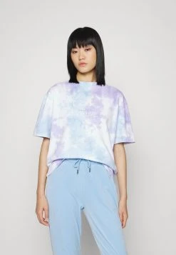 Besorgen 🥰 Karl Kani SIGNATURE TIE DYE TEE - T-Shirt Print - Lilac/light Blue/white, Damen 🎉