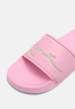Neu ❤️ Karl Kani SIGNATURE POOL SLIDE - Pantolette Flach - Rose, Damen 🧨 -Karl Kani Verkäufe 69bde6c073b5449780cefe1f2e9458f9