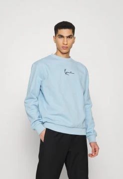 Billig 😀 Karl Kani SMALL SIGANTURE CREW UNISEX - Sweatshirt - Light Blue 🎉