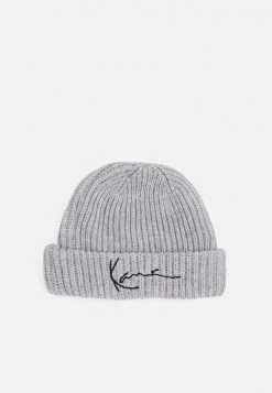 Rabatt 🔥 Karl Kani SIGNATURE FISHERMAN BEANIE UNISEX - Mütze - Grey ❤️