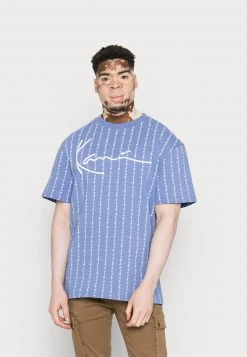 Angebote 🌟 Karl Kani SIGNATURE LOGO PINSTRIPE TEE BLUE UNISEX - T-Shirt Print - Blue 👏