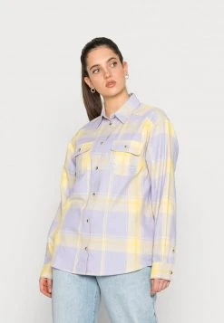 Aktion 😉 Karl Kani CHEST SIGNATURE - Hemdbluse - Purple, Damen 🔥