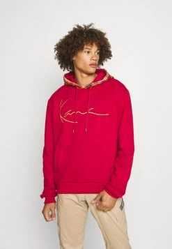 Am billigsten ⭐ Karl Kani SIGNATURE PATCH HOODIE UNISEX - Sweatshirt - Dark Red 🔥
