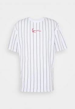 Coupon ✨ Karl Kani SMALL SIGNATURE PINSTRIPE TEE UNISEX - T-Shirt Print - White/black 🔔 -Karl Kani Verkäufe 7ef9d33686534b83b8254f84c0427fd9
